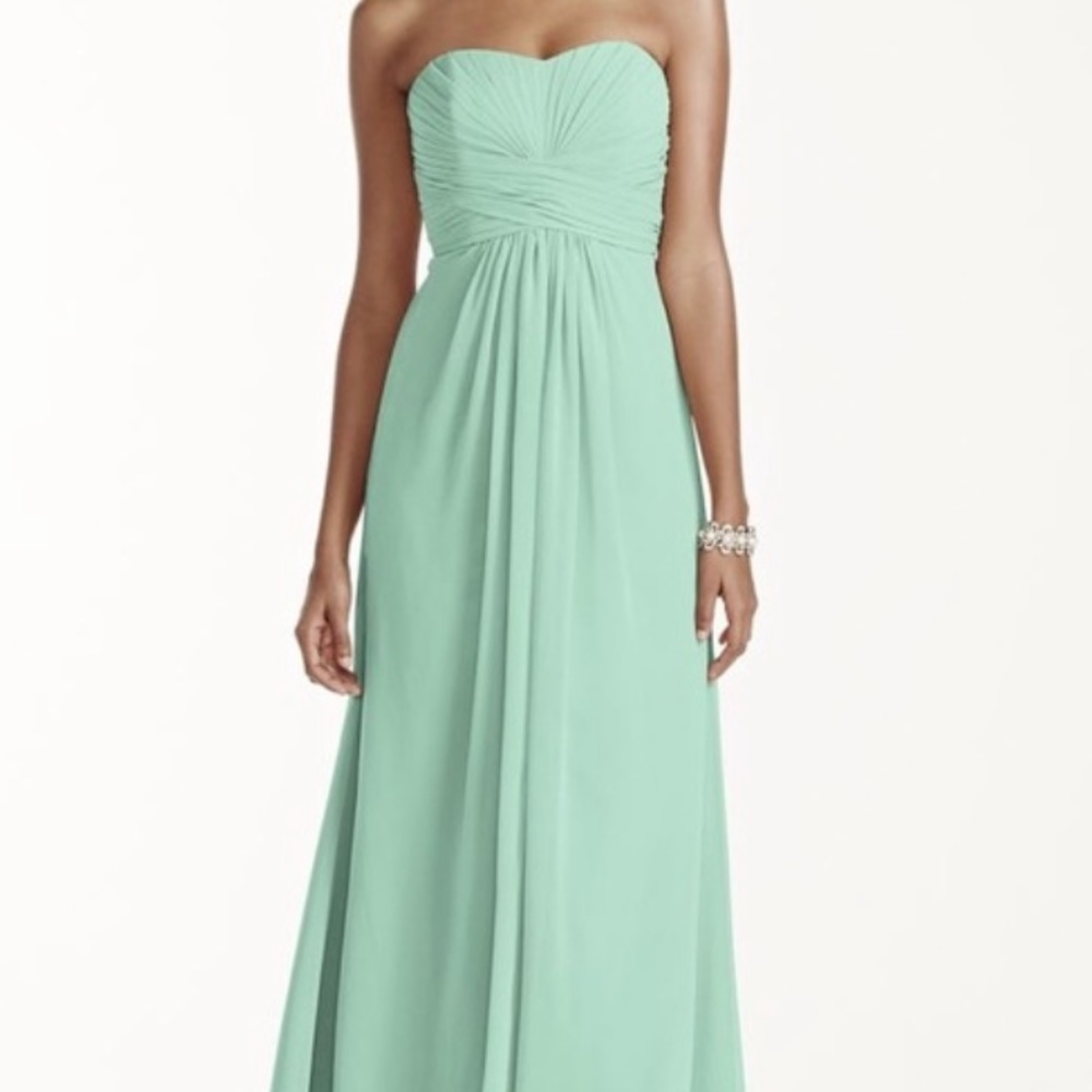 David’s bridal mint bridesmaid dress in mint size 0